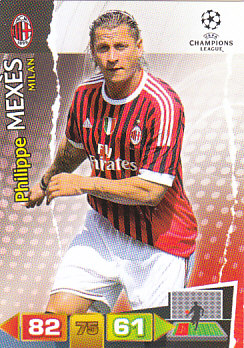 Philippe Mexes A.C. Milan 2011/12 Panini Adrenalyn XL CL #161